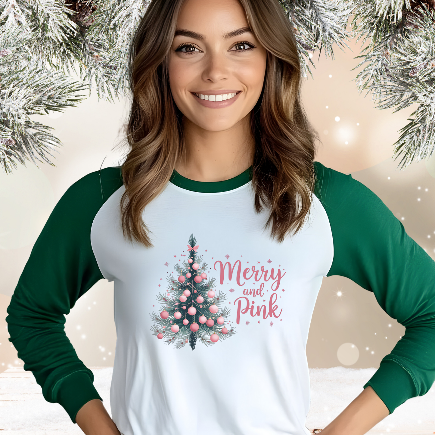 Merry And Pink Baseball Tee
