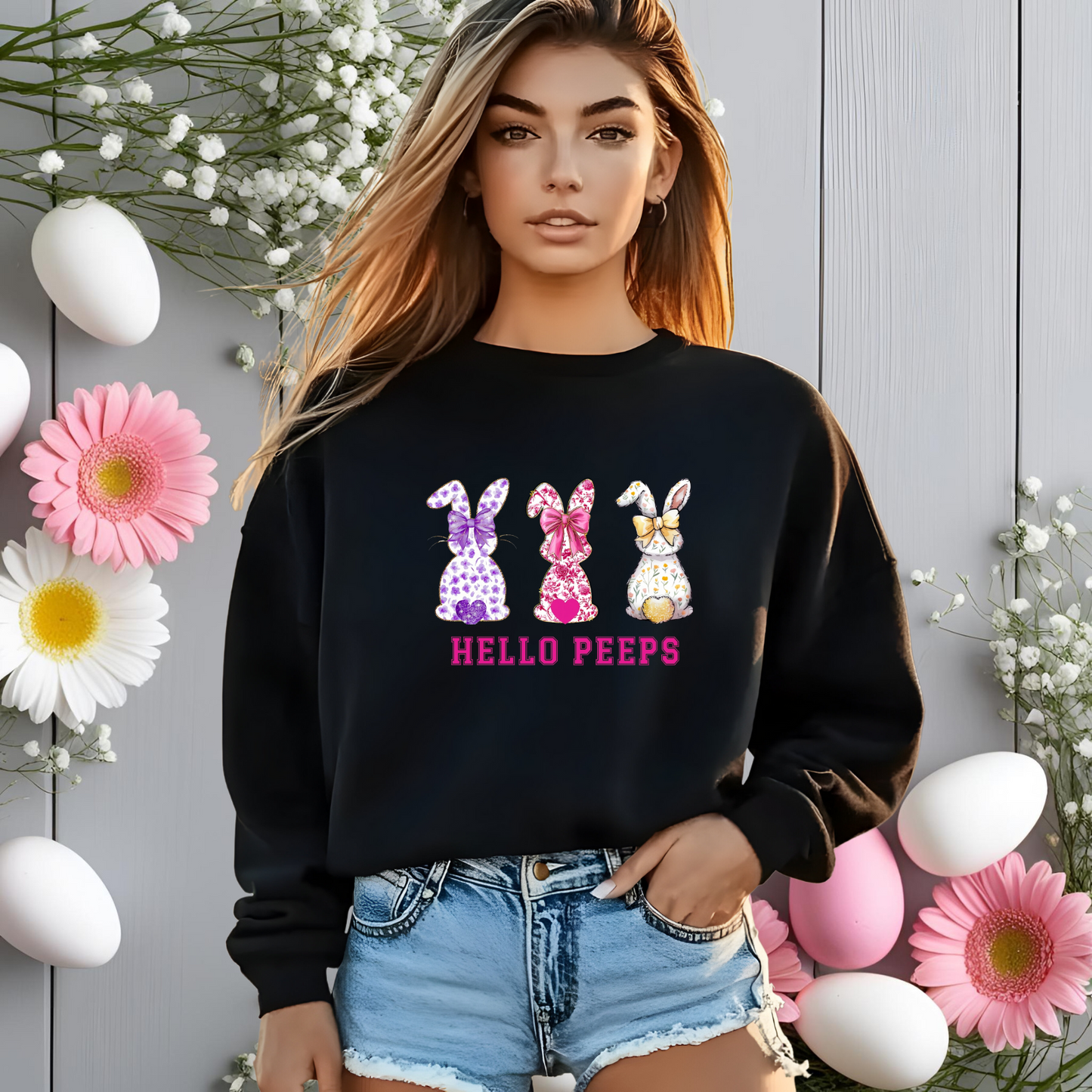 Hello Peeps Crewneck Sweatshirt