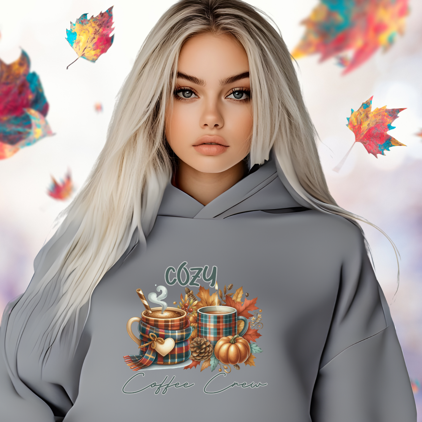 Cozy Coffee Crew Crop Hoodie