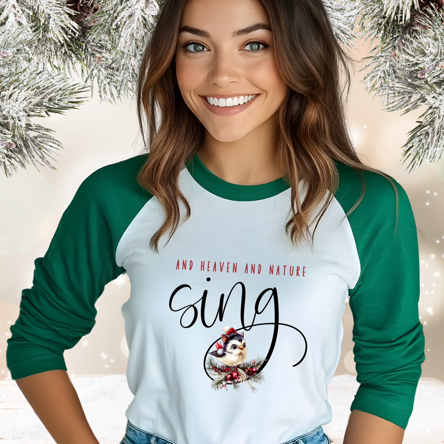 And Heaven And Nature Sing Baseball Tee