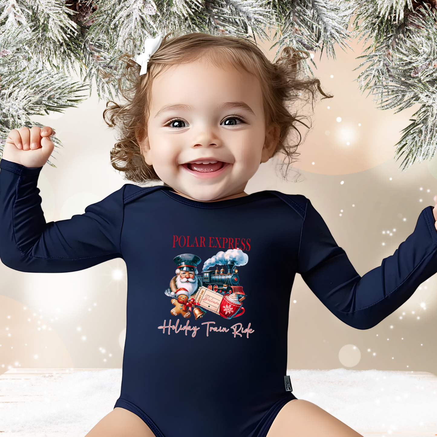 Polar Express Infant Long Sleeve Onesie