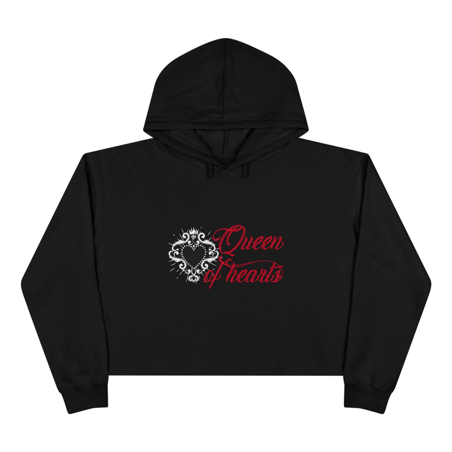 Queen Of Hearts Crop Hoodie