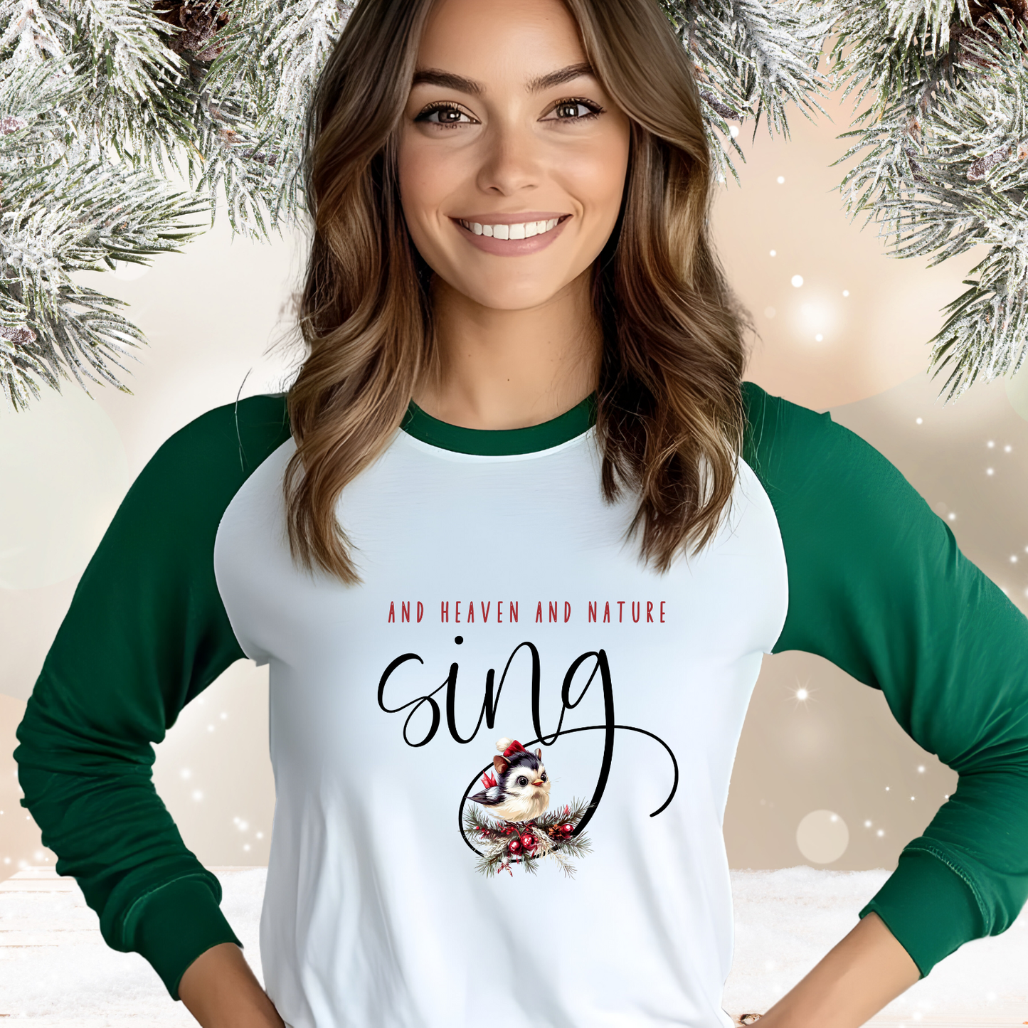 And Heaven And Nature Sing Baseball Tee