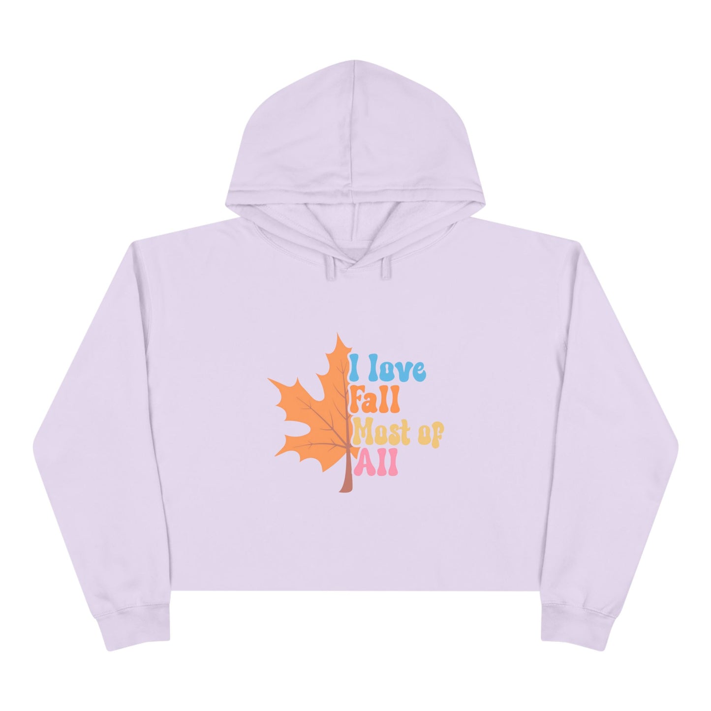 I Love Fall Crop Hoodie