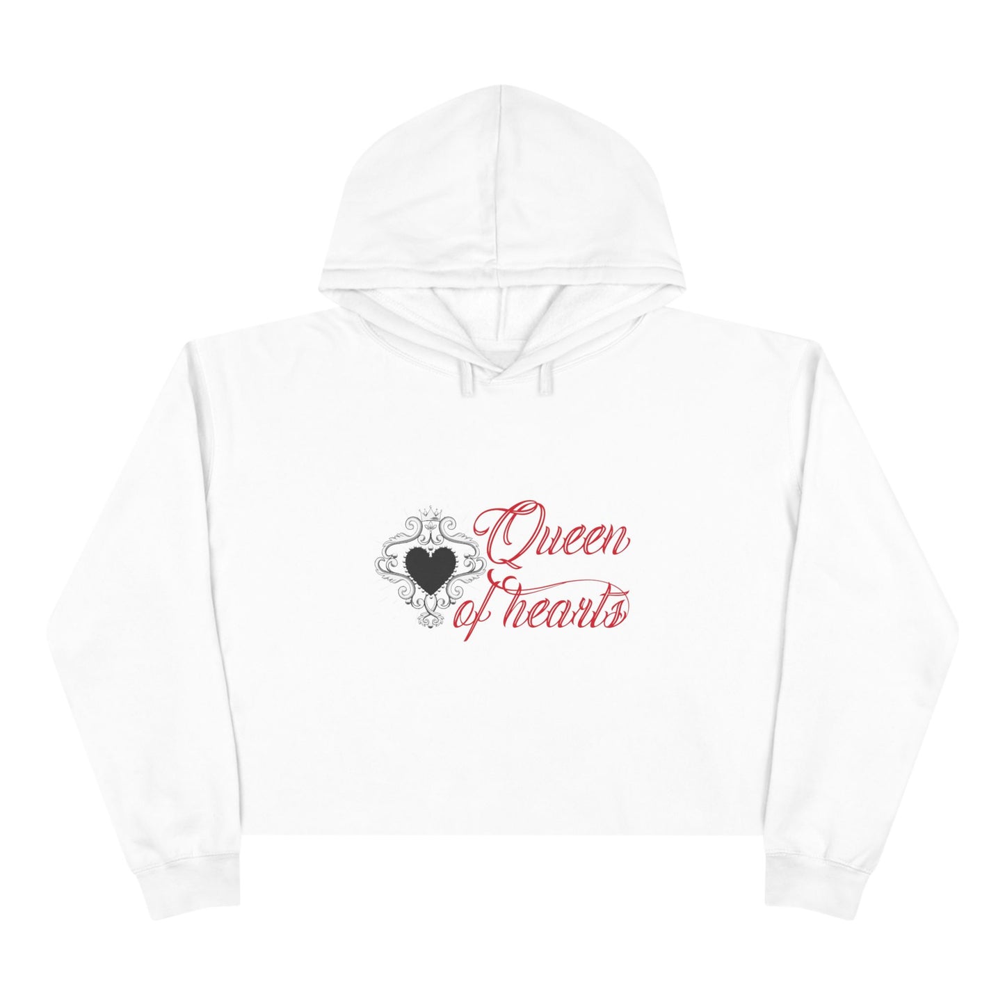 Queen Of Hearts Crop Hoodie