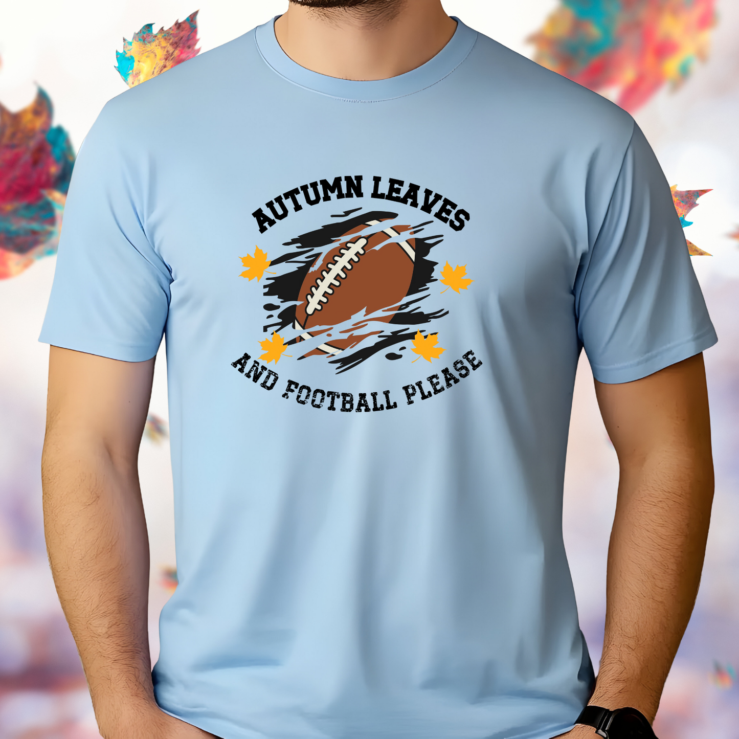 Autumn Leaves And Football Please T-Shirt