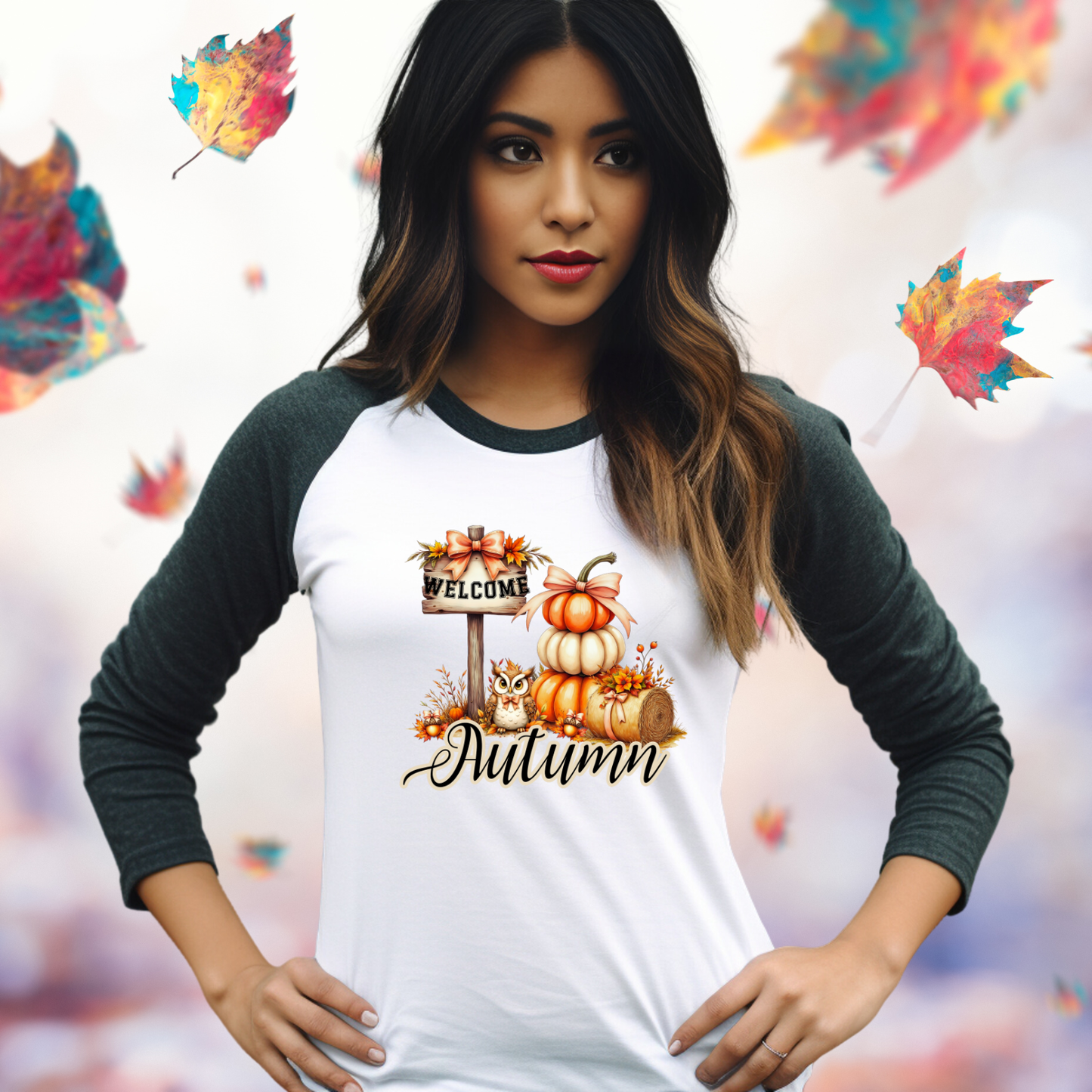 Welcome Autumn Baseball Tee