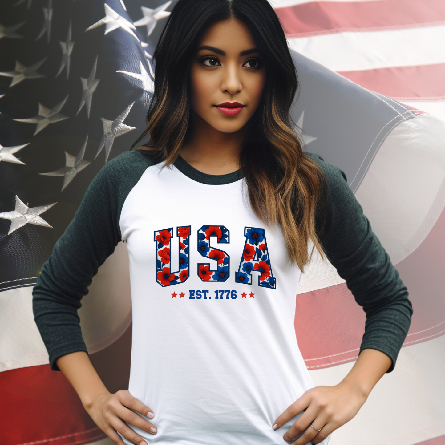 USA 1776 Baseball Tee