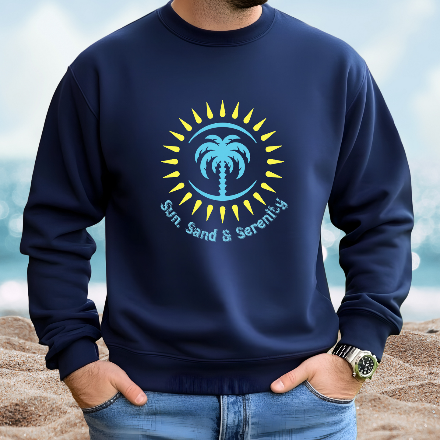 Sun Sand And Serenity Crewneck Sweatshirt