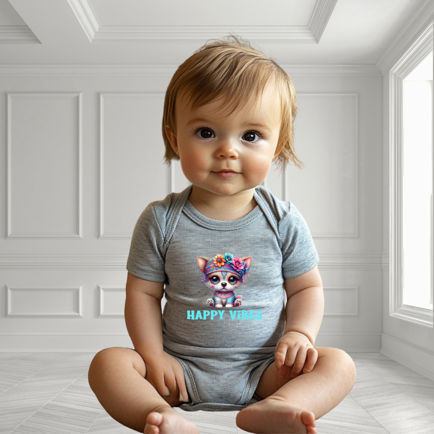 Happy Vibes Infant Short Sleeve Onesie