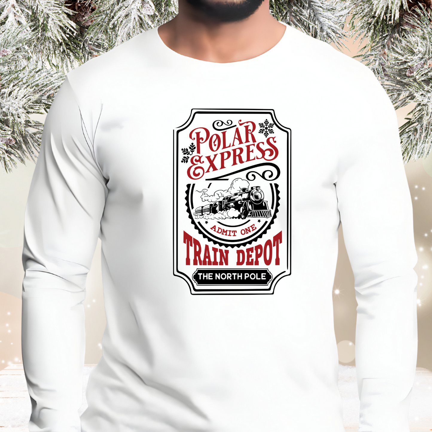 Polar Express Train Depot Long Sleeve Tee