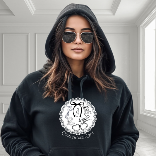 Coquette Vibes Only Pullover Hoodie