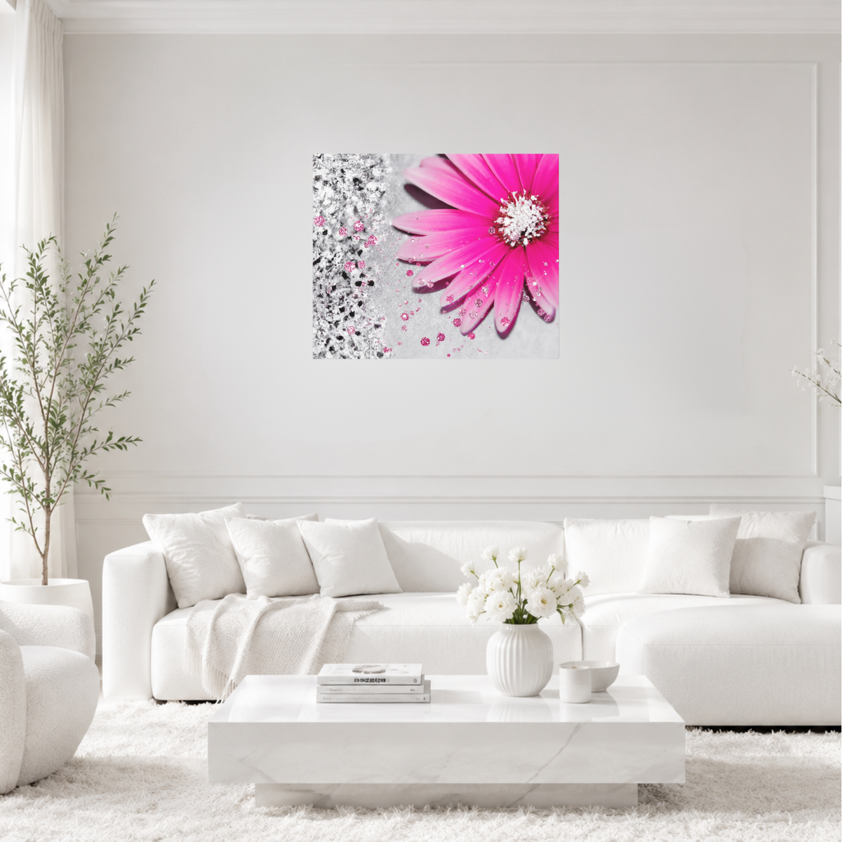 Blush In Bloom Canvas Wall Art