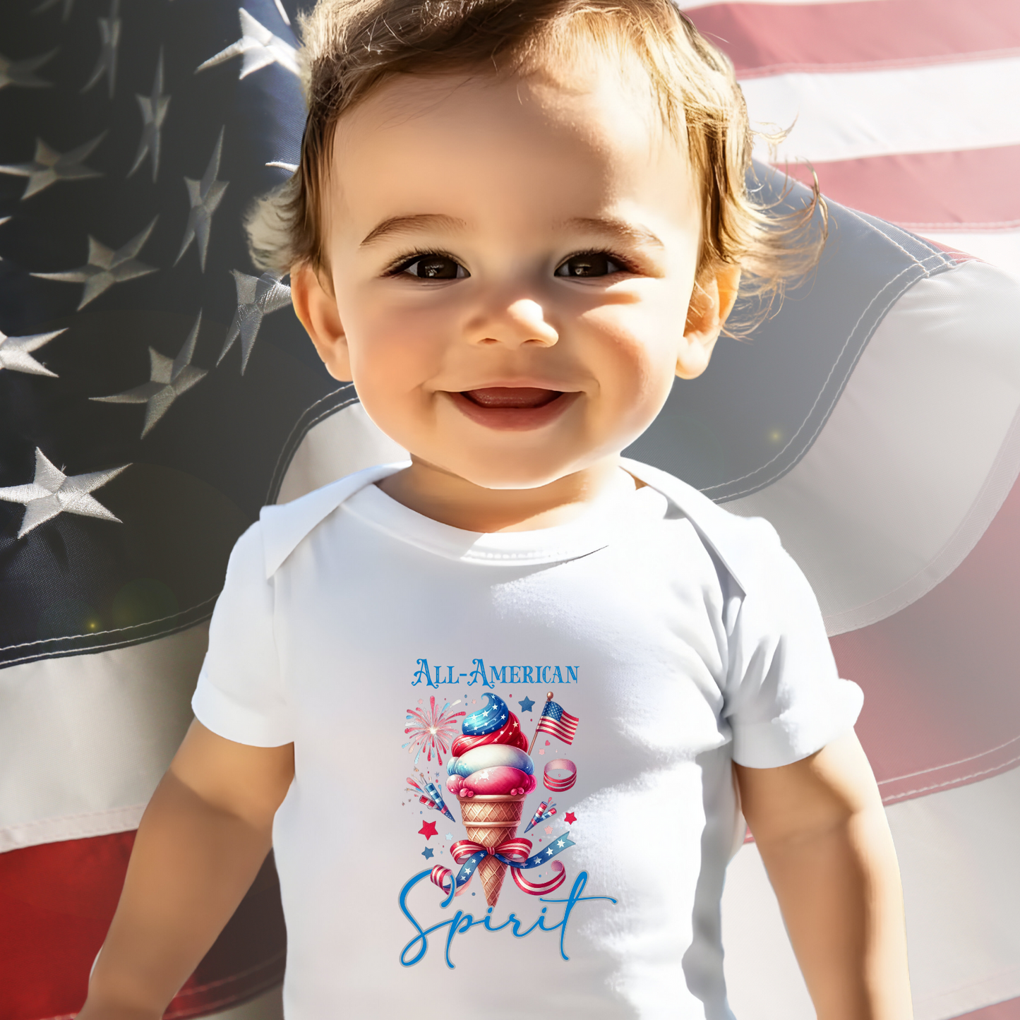 All-American Spirit Infant Short Sleeve Onesie
