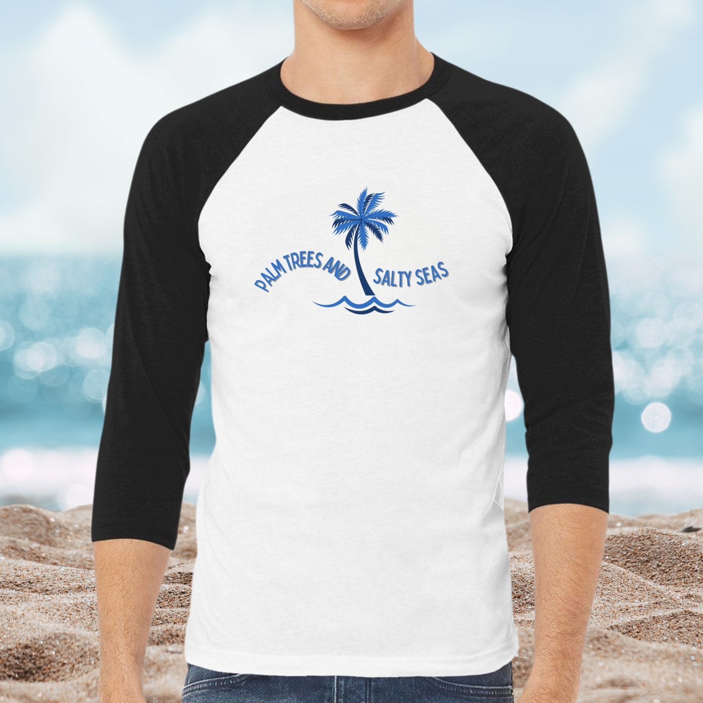 Palm Trees and Salty Seas Baseball Tee