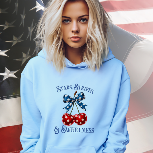 Stars Stripes And Sweetness Pullover Hoodie