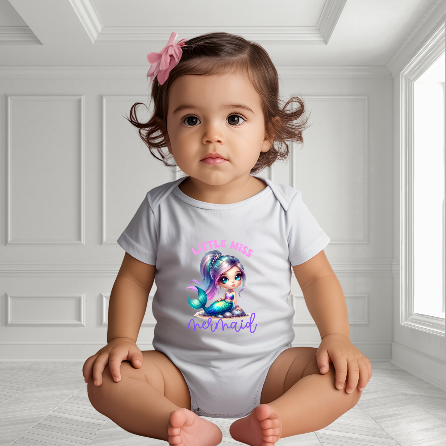 Little Miss Mermaid Infant Short Sleeve Onesie