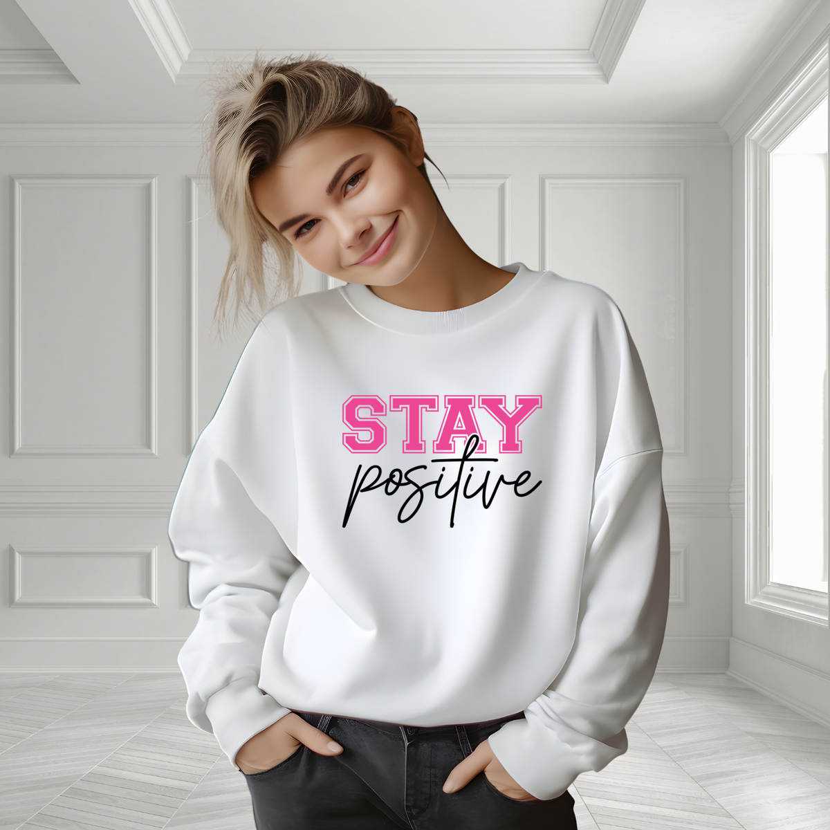Stay Positive Crewneck Sweatshirt