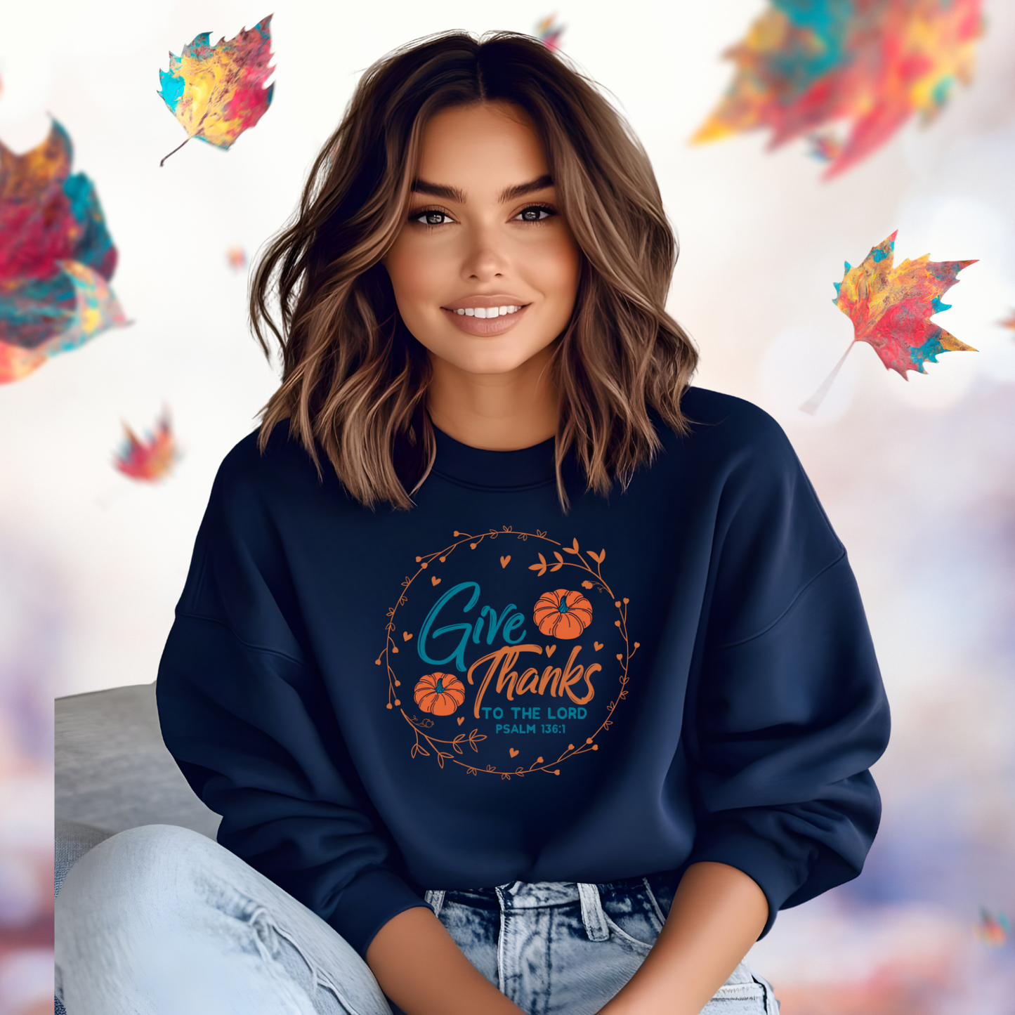 Give Thanks To The Lord Crewneck Sweatshirt