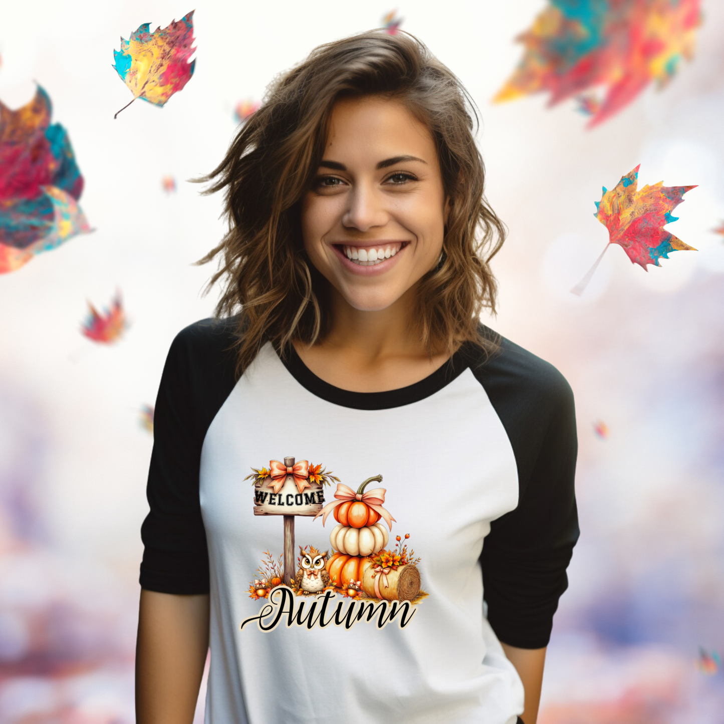 Welcome Autumn Baseball Tee
