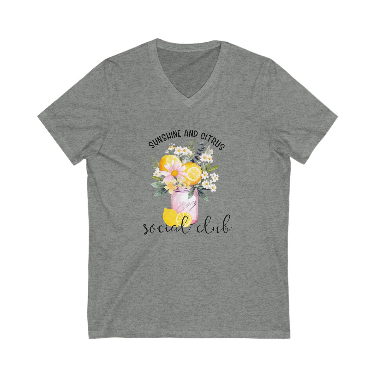 Sunshine And Citrus Social Club V-Neck Tee