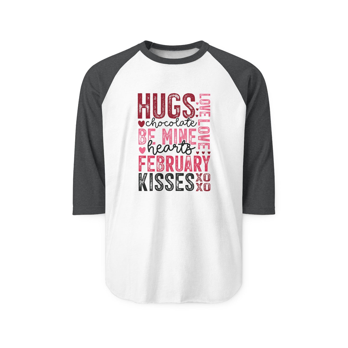 Valentine Typography Baseball Tee