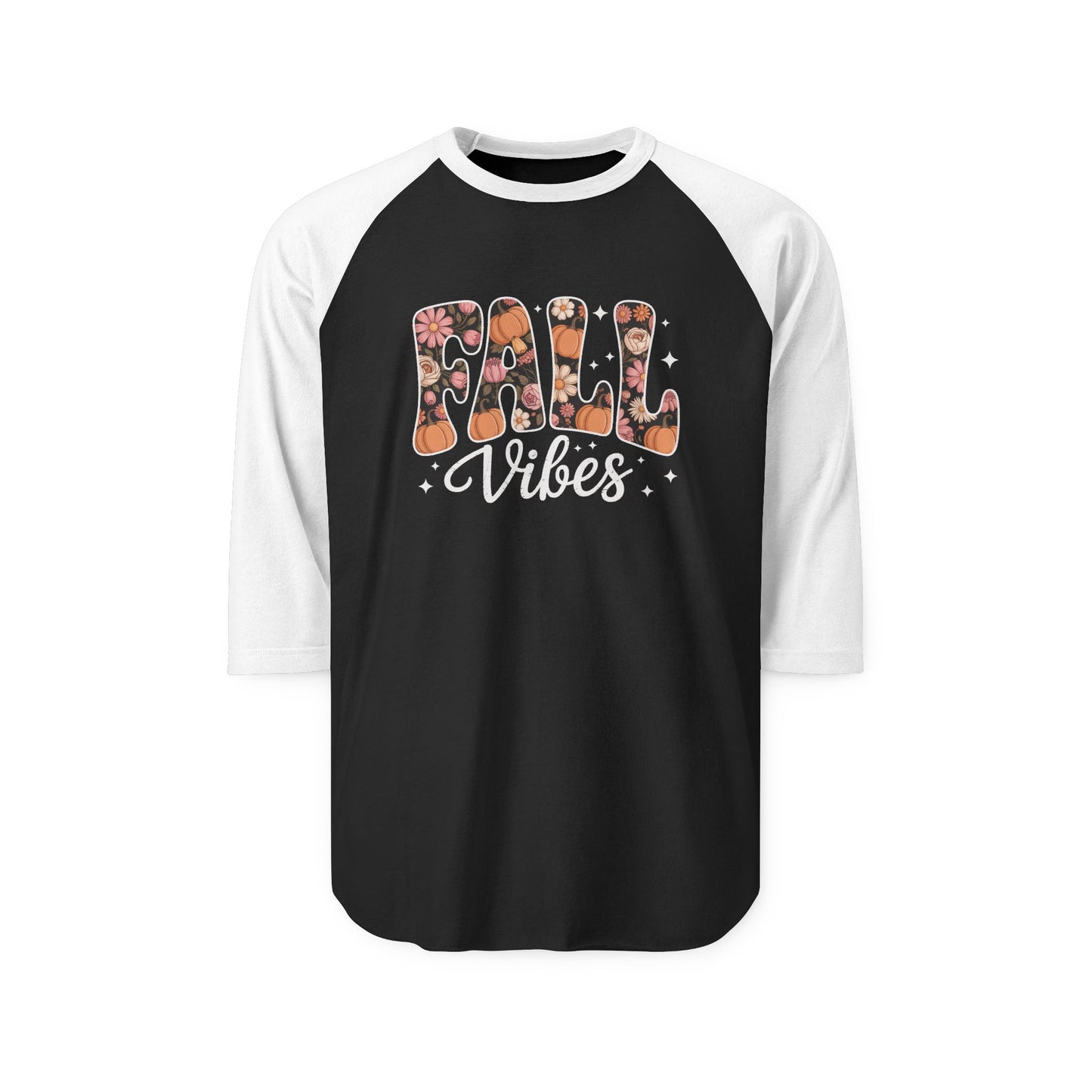 Fall Vibes Floral Baseball Tee