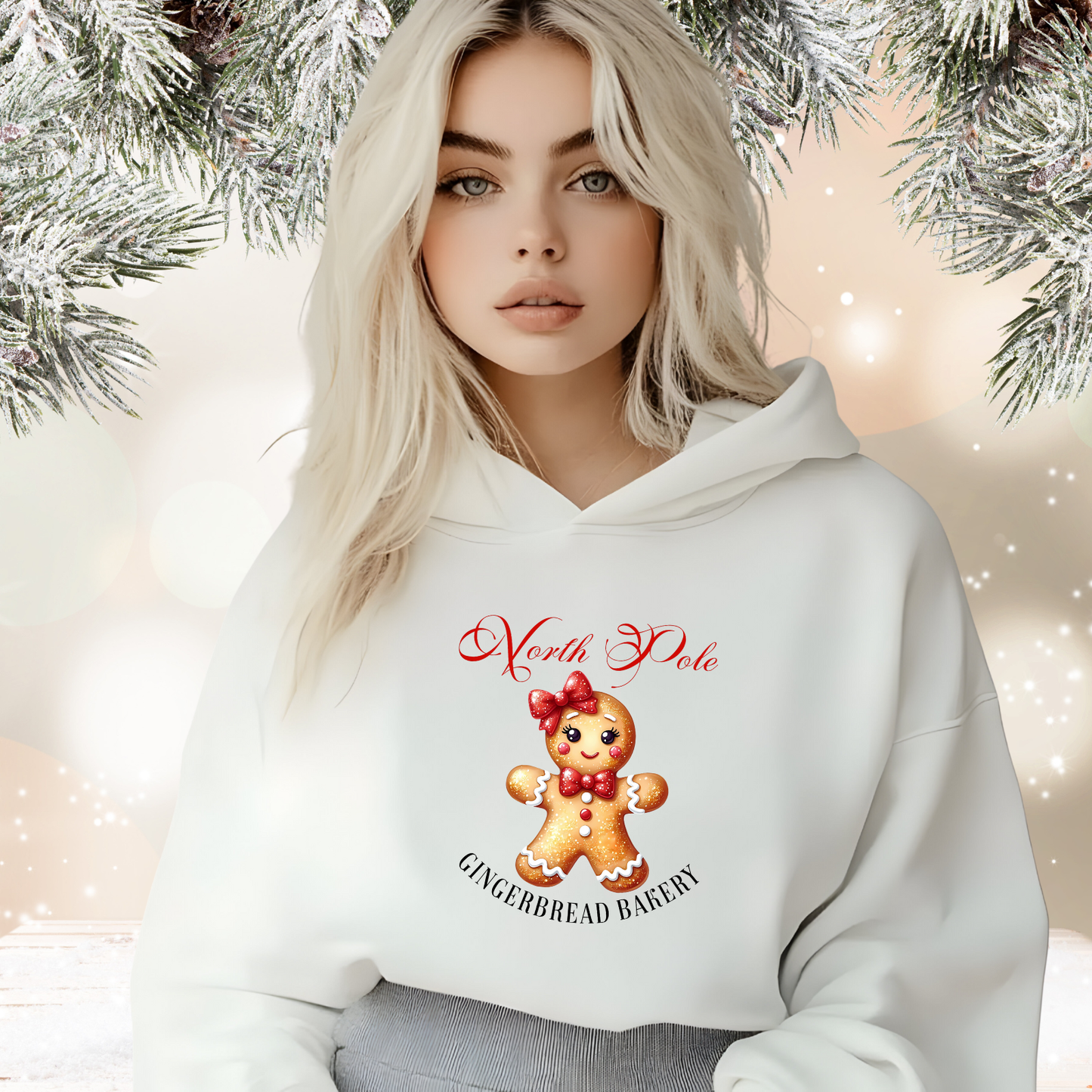 Gingerbread Bakery Crop Hoodie