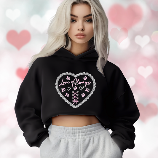 Love Always Crop Hoodie