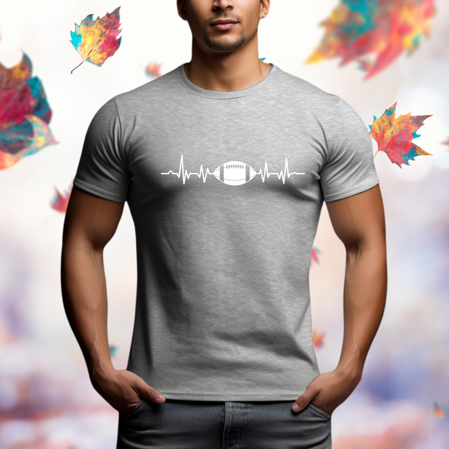 Football Heartbeat T-Shirt