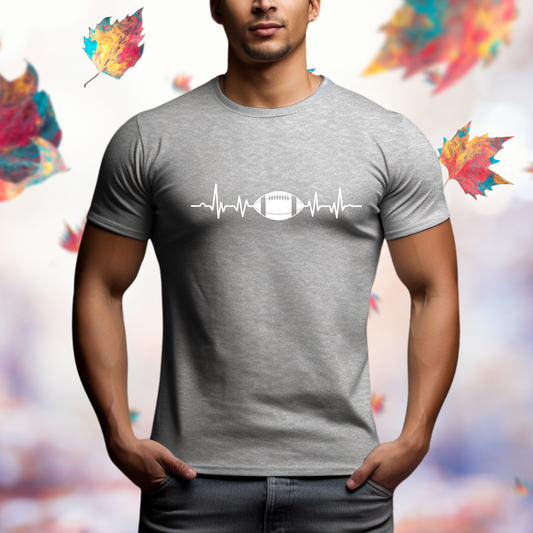 Football Heartbeat T-Shirt