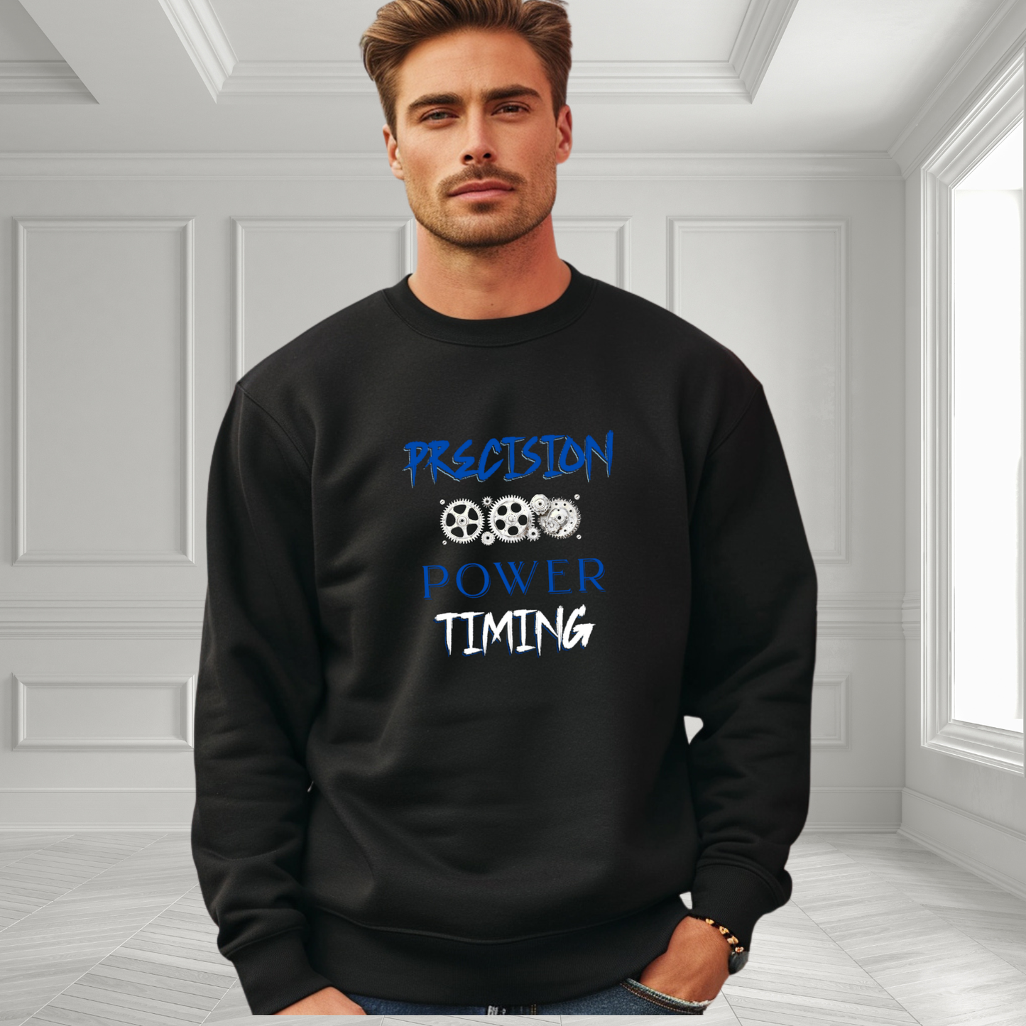 Precision, Power, Timing Crewneck Sweatshirt