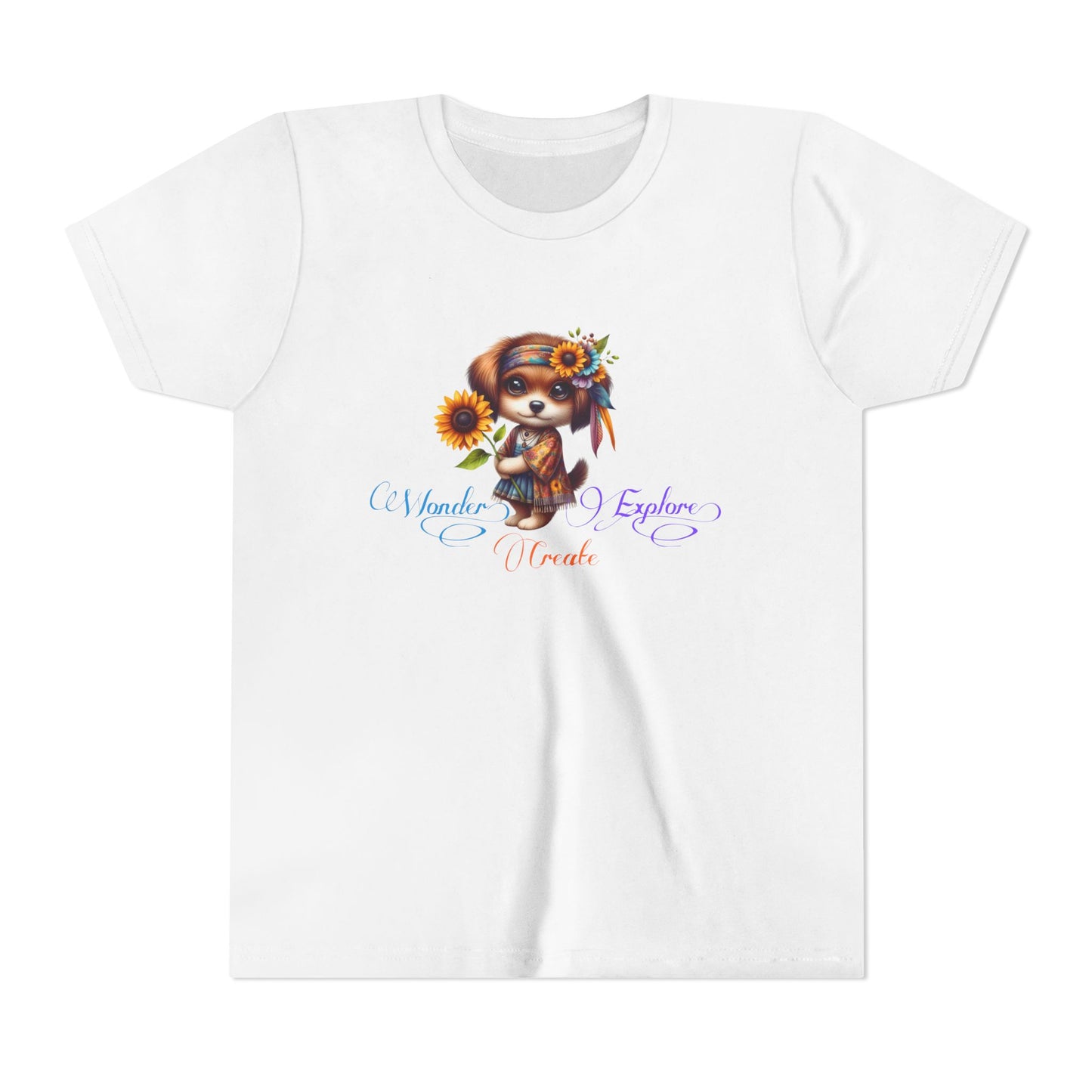 Wonder, Explore, Create Kid’s T-Shirt