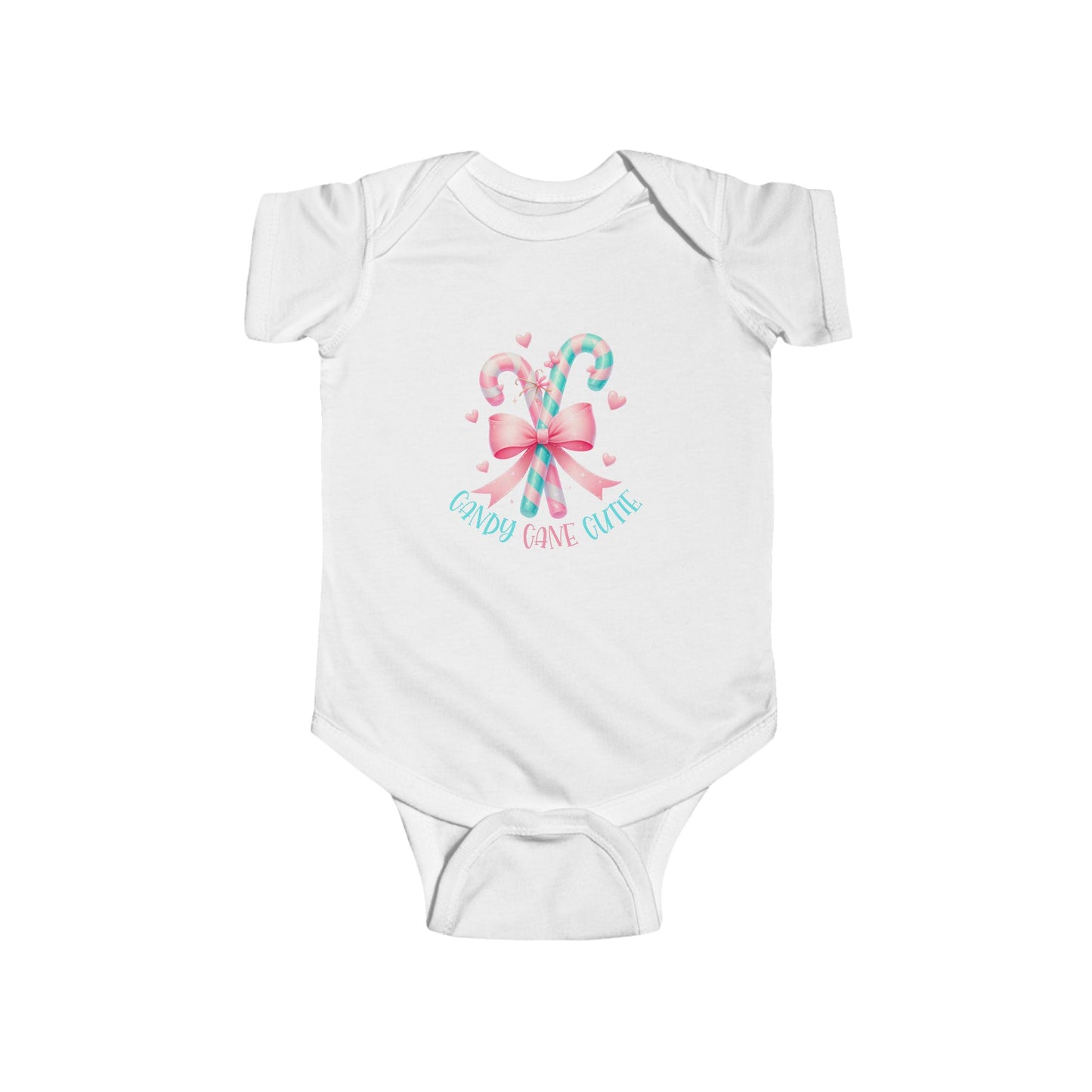 Candy Cane Cutie Infant Short Sleeve Onesie