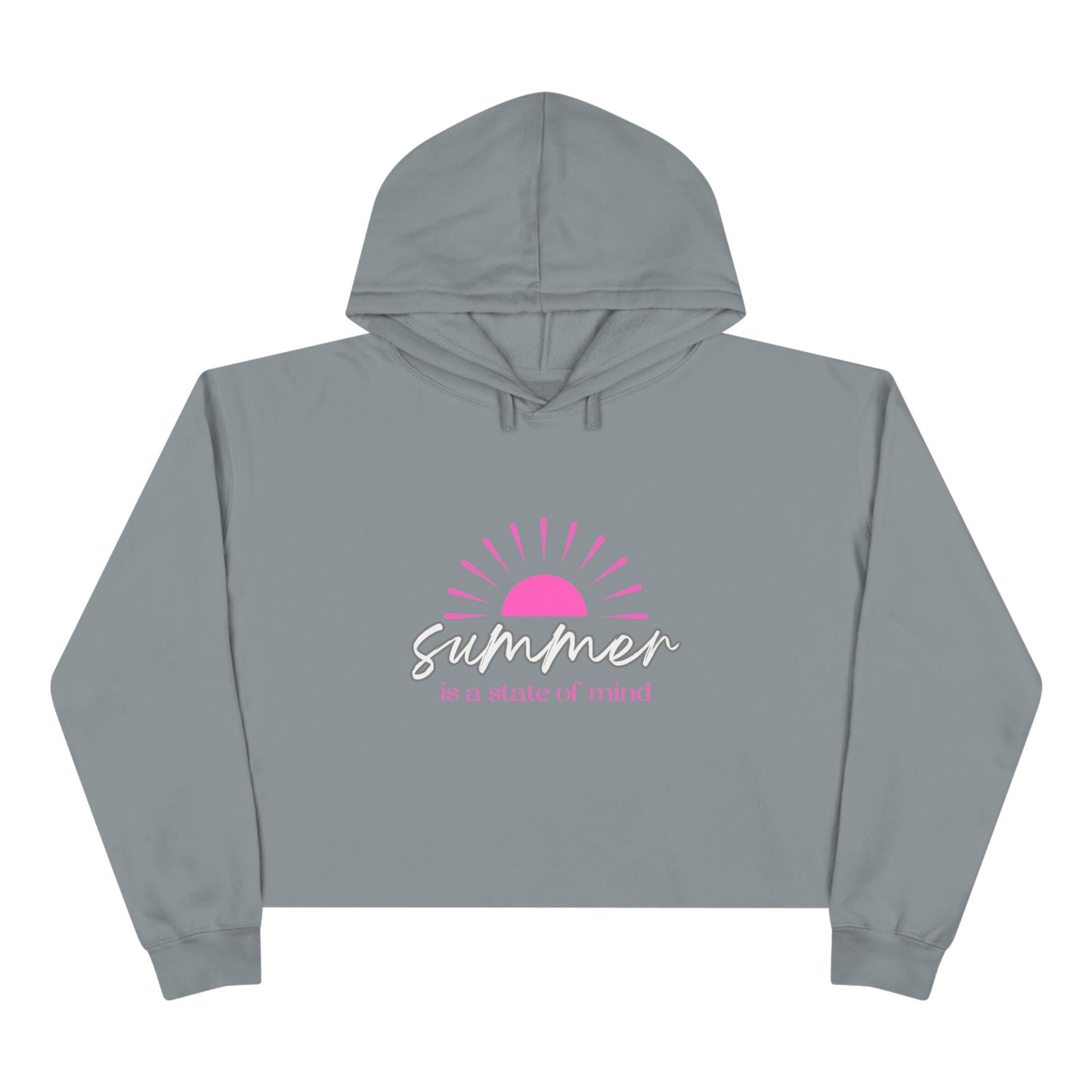 Summer Is A State Of Mind Crop Hoodie