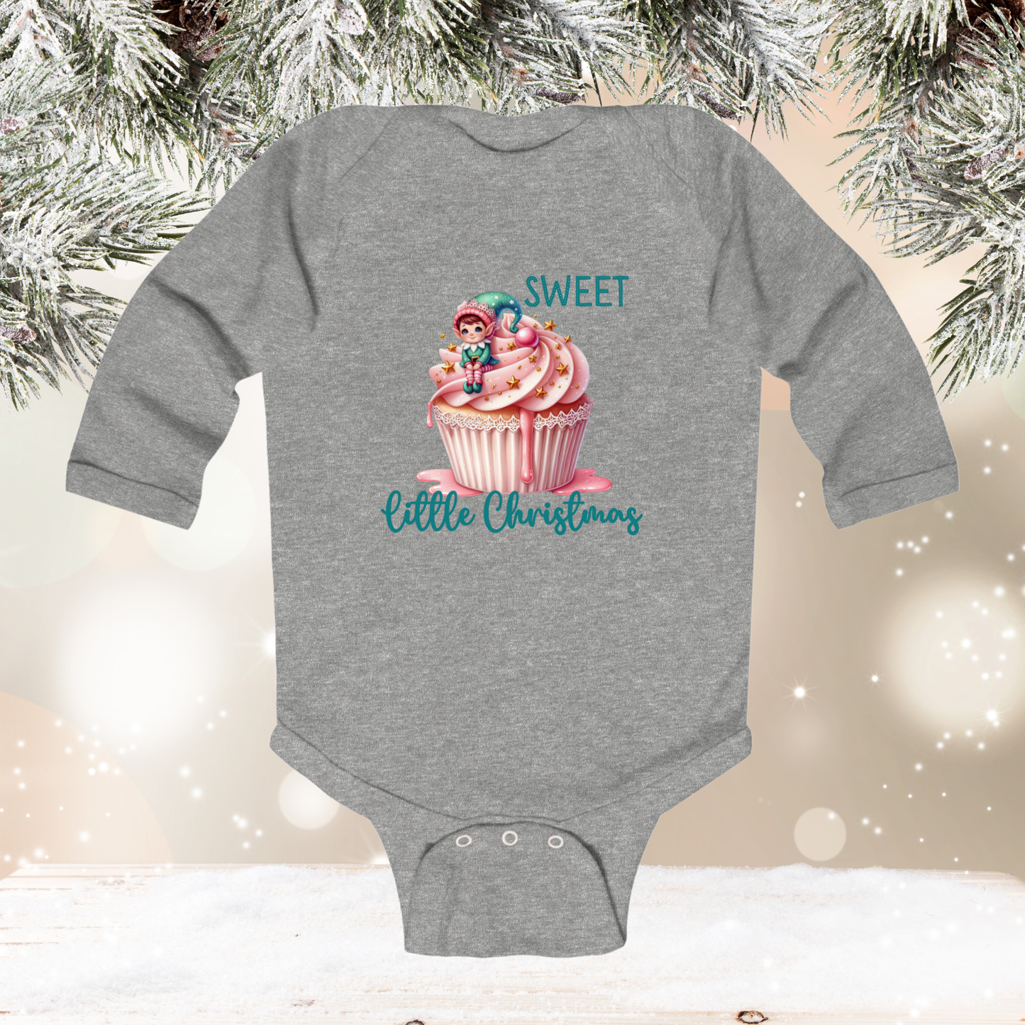 Sweet Little Christmas Infant Long Sleeve Onesie