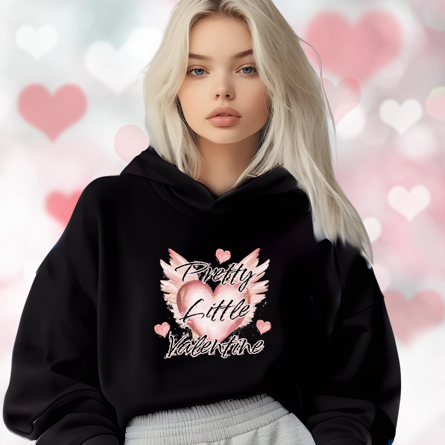 Pretty Little Valentine Crop Hoodie