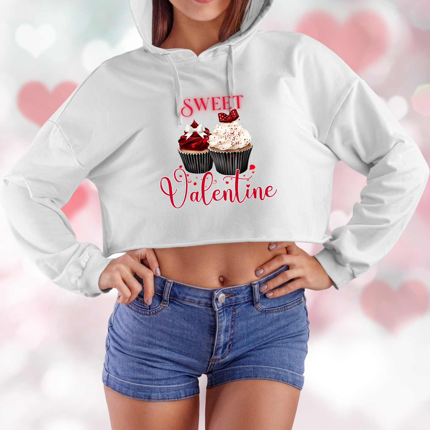 Sweet Valentine Crop Hoodie