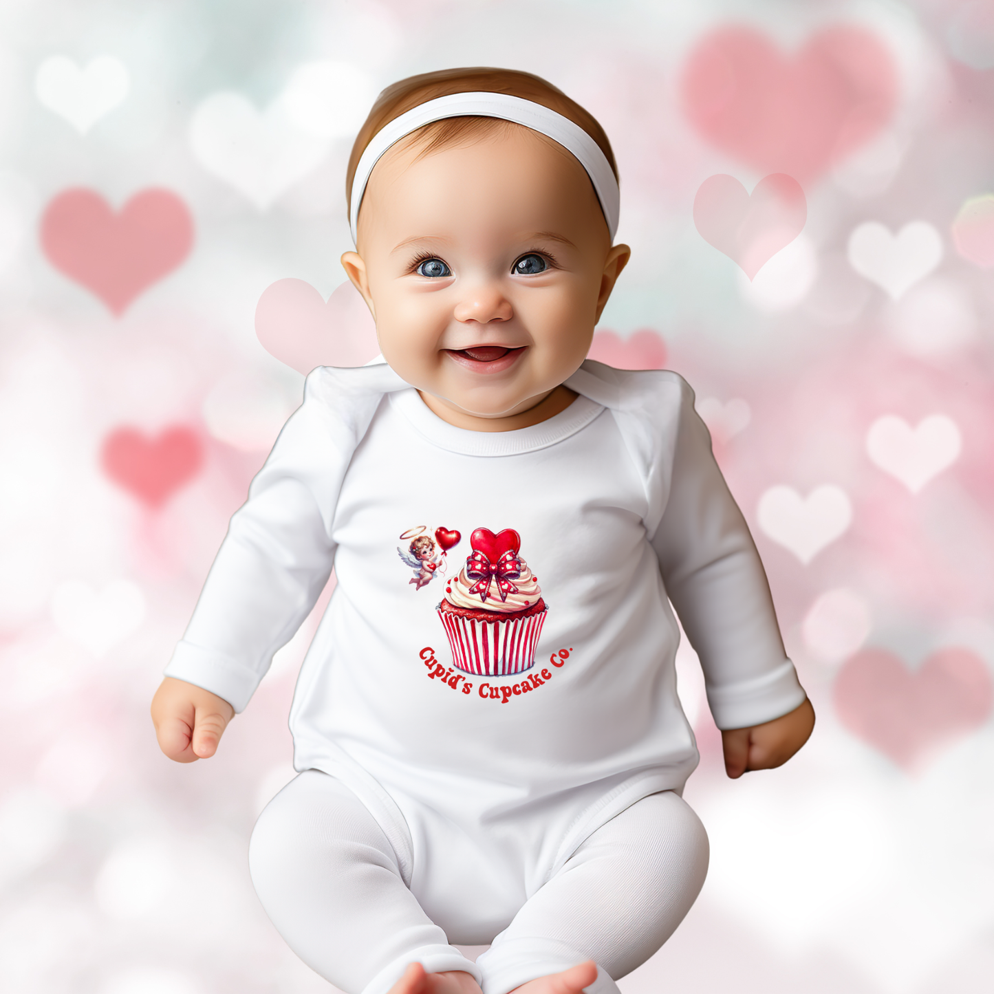 Cupid’s Cupcake Co. Infant Long Sleeve Onesie
