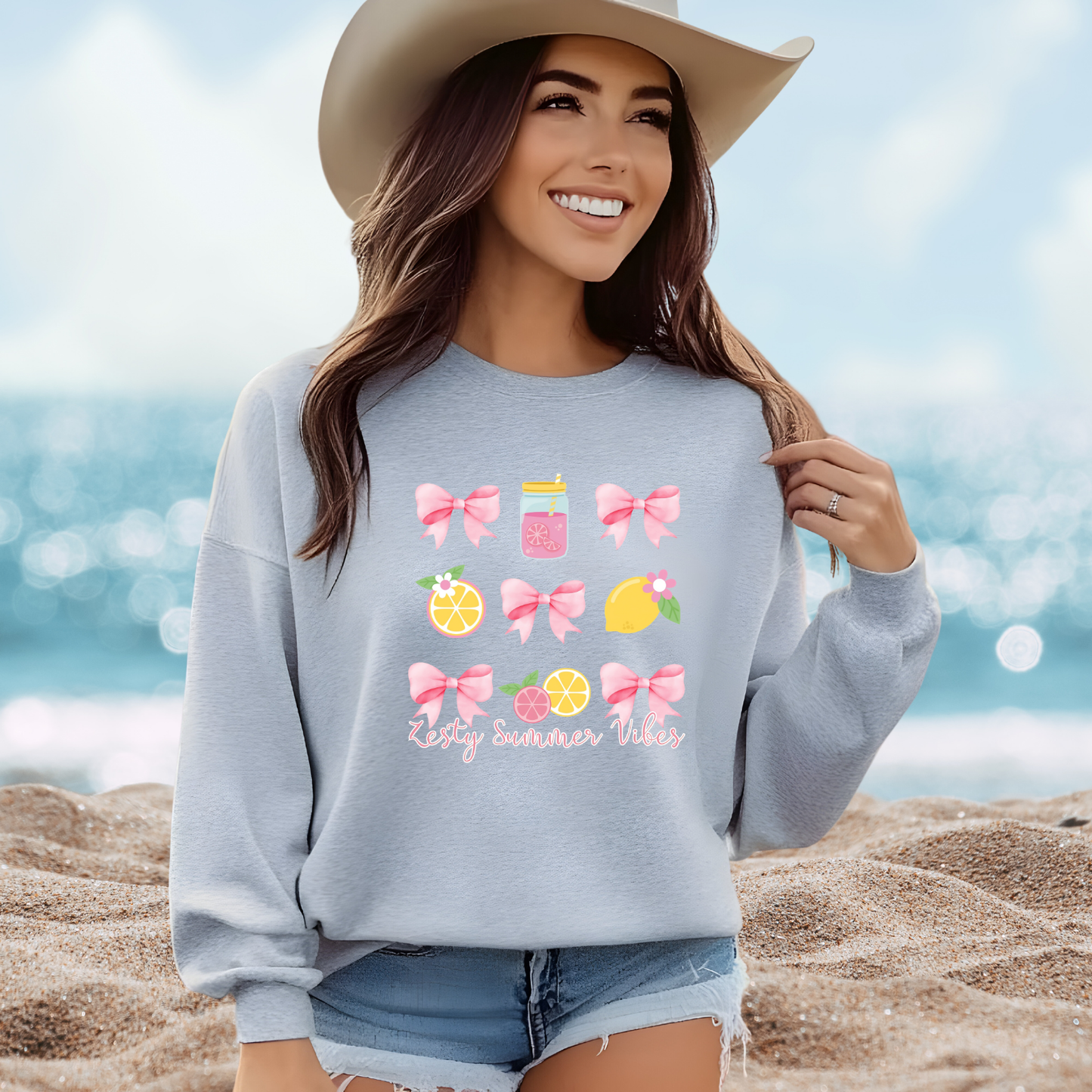 Zesty Summer Vibes Crewneck Sweatshirt