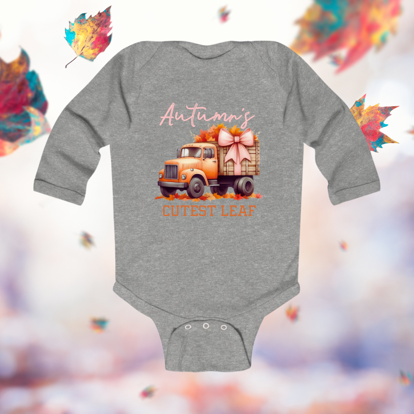 Autumn’s Cutest Leaf Infant Long Sleeve Onesie