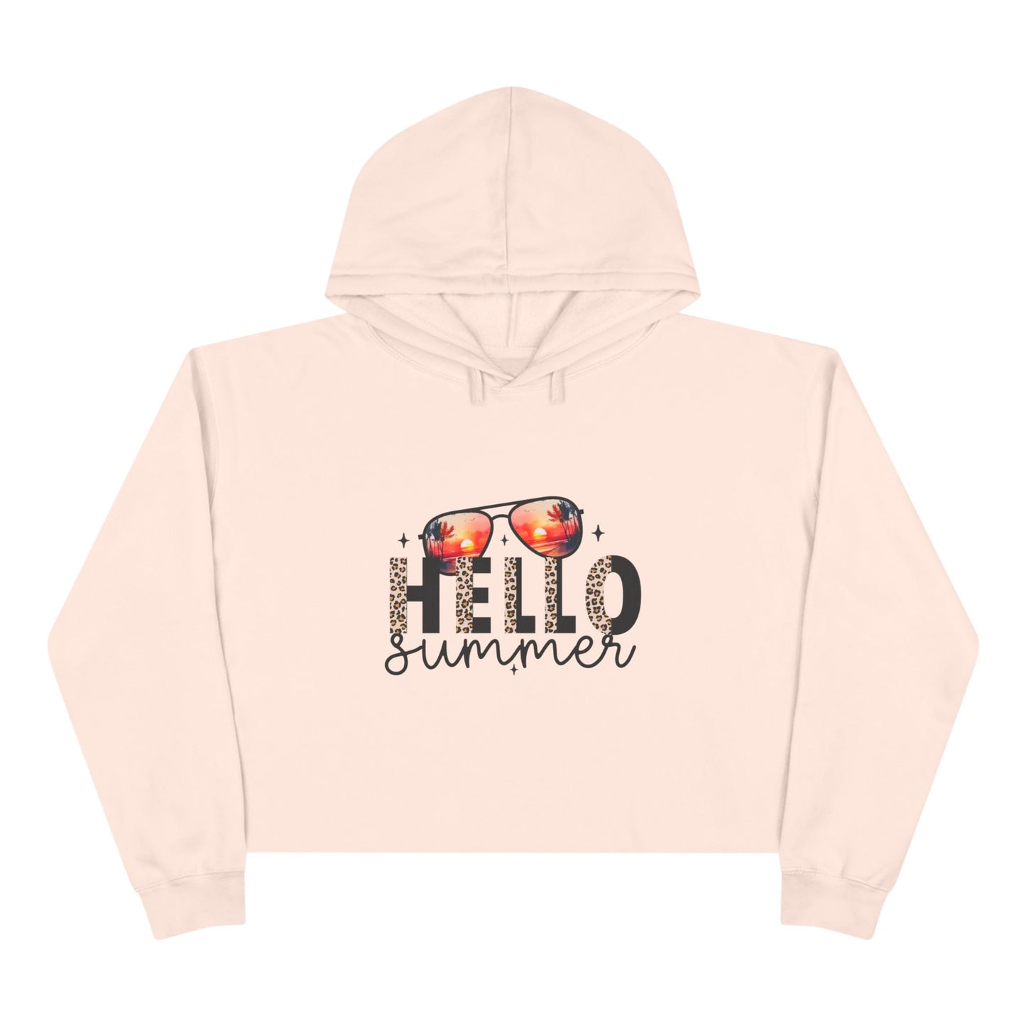Hello Summer Crop Hoodie