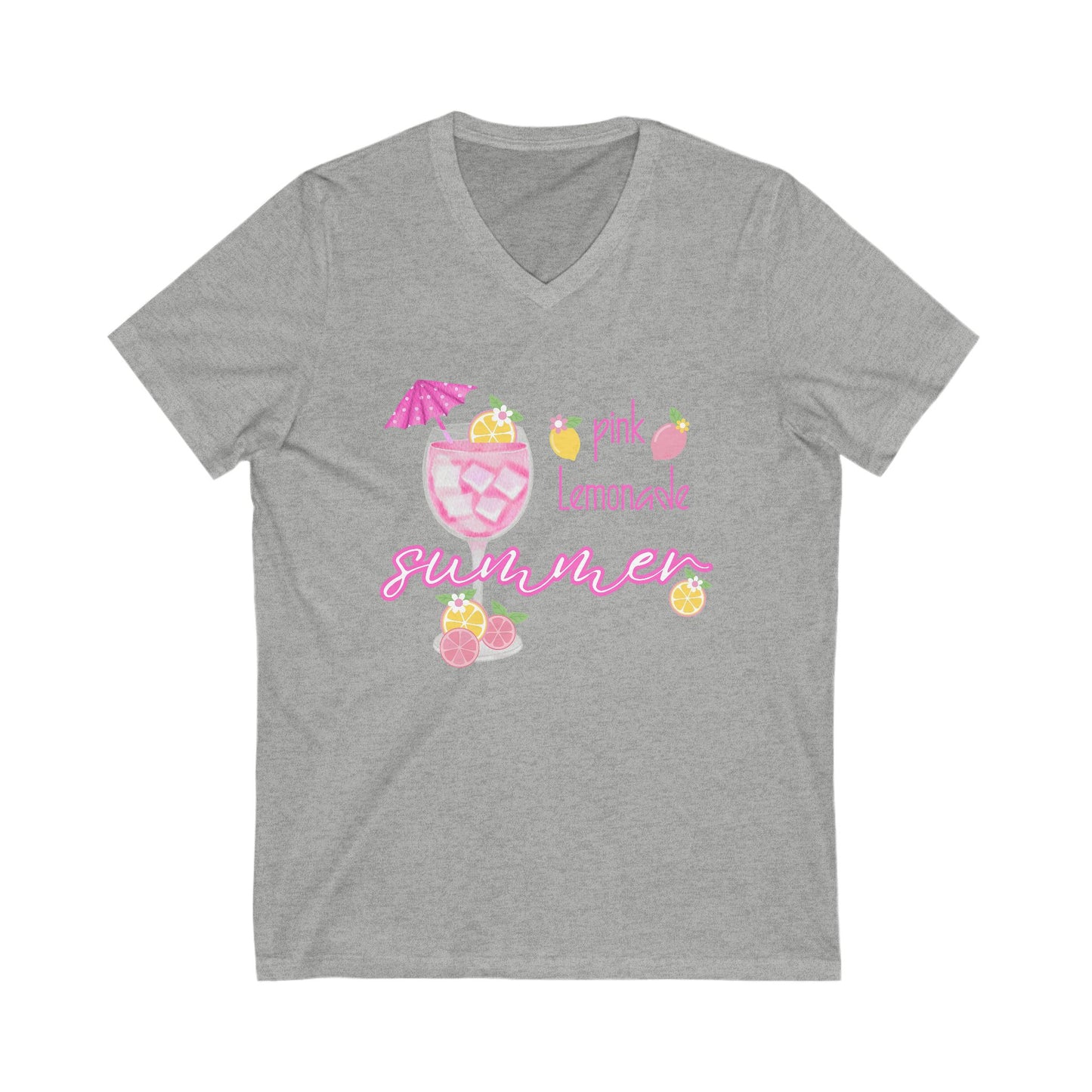 Pink Lemonade Summer V-Neck Tee