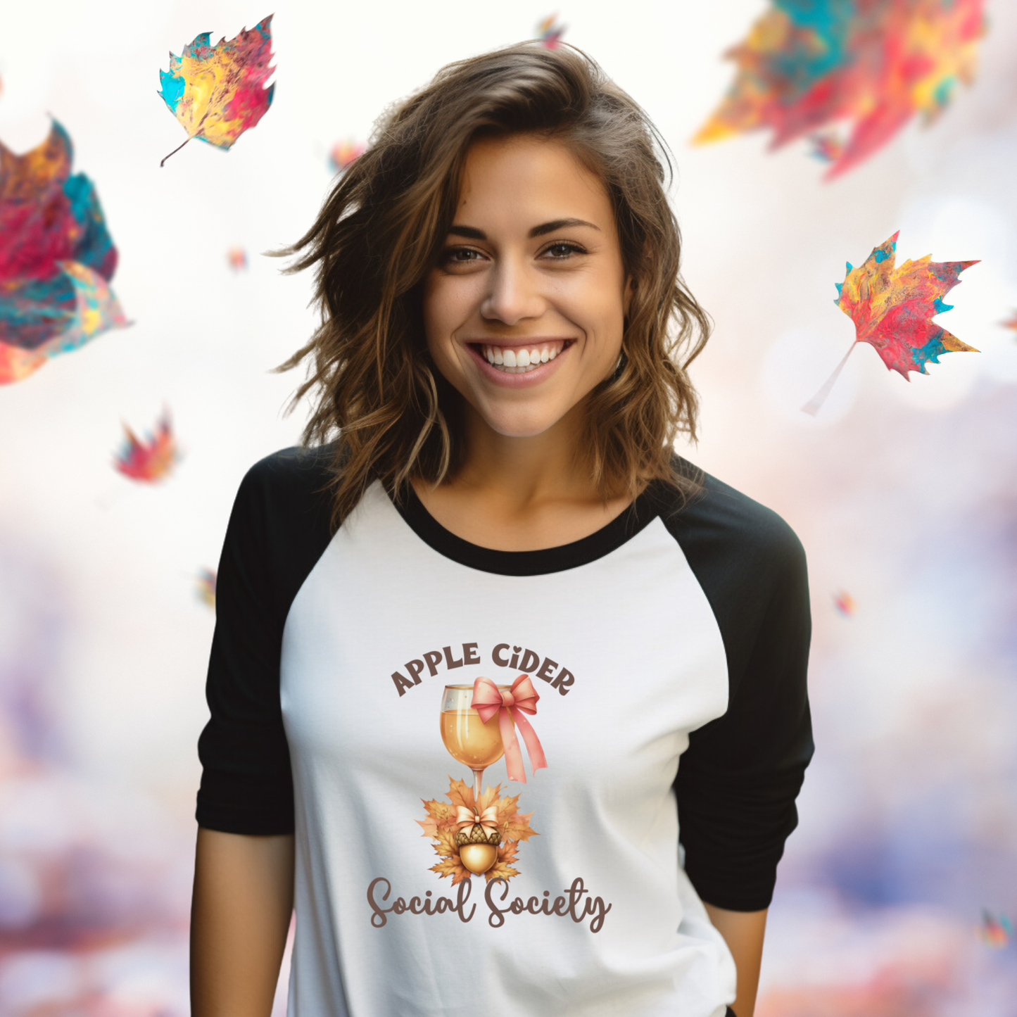 Apple Cider Social Society Baseball Tee