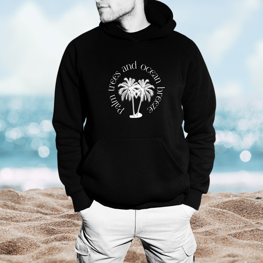 Palm Trees and Ocean Breeze Pullover Hoodie