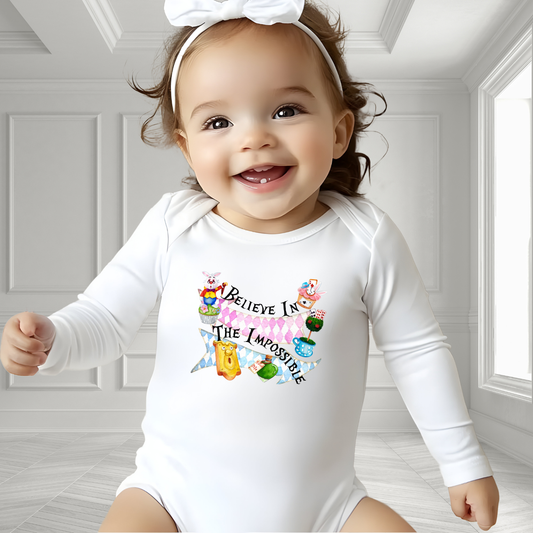 Believe In The Impossible Infant Long Sleeve Onesie