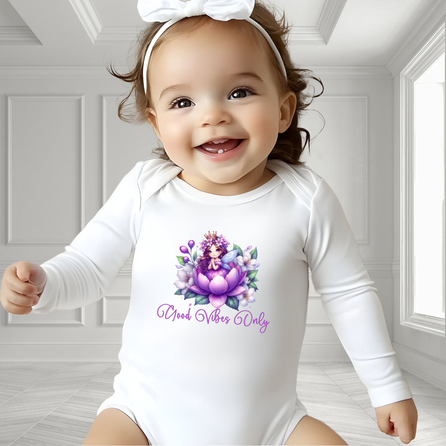 Good Vibes Only Infant Long Sleeve Onesie