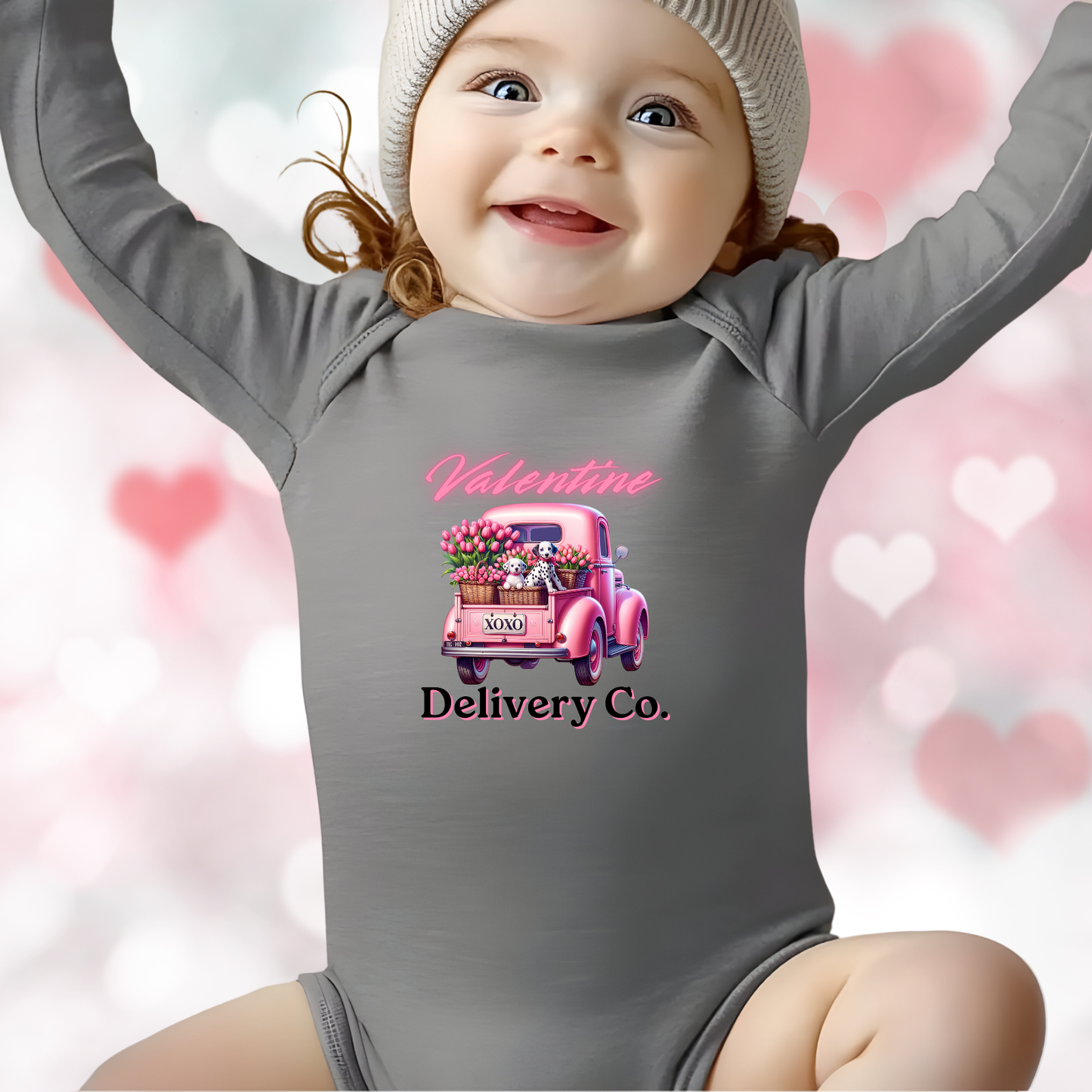 Valentine Delivery Co. Infant Long Sleeve Onesie