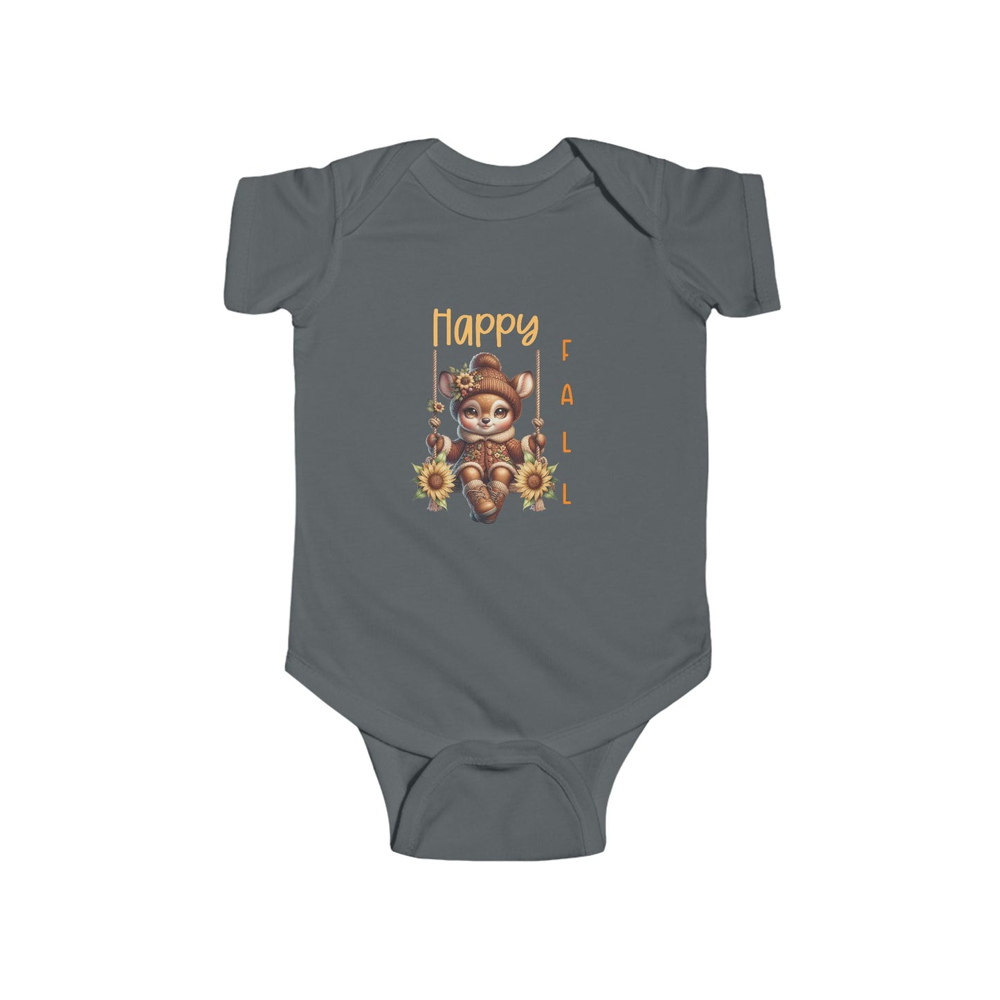 Happy Fall Infant Short Sleeve Onesie