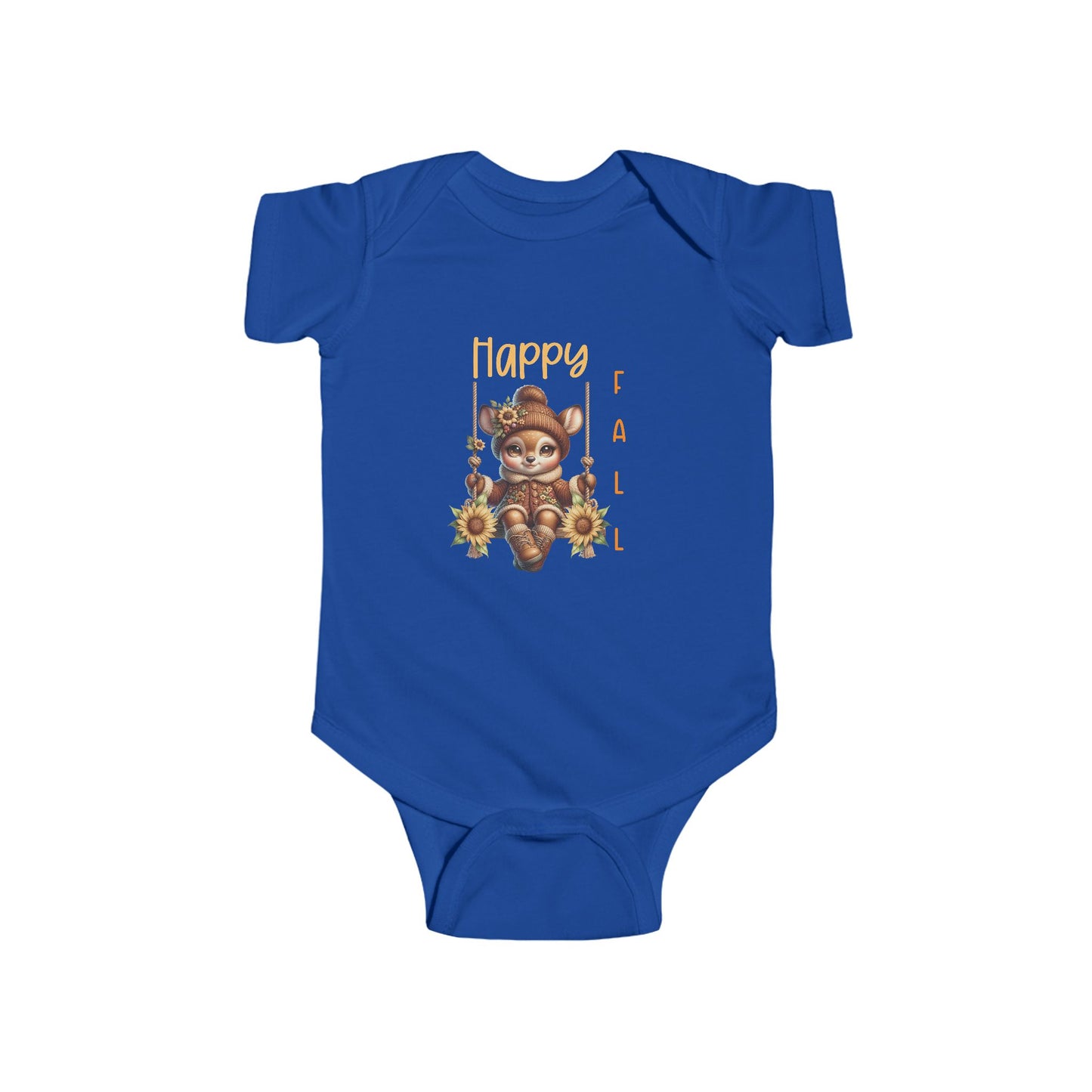 Happy Fall Infant Short Sleeve Onesie
